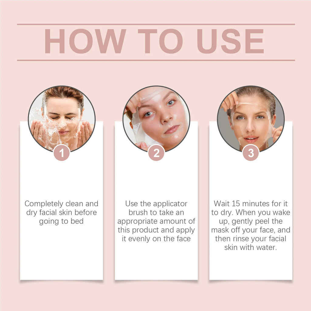 Hydrating Collagen Night Mask – Korean Peel-Off Skincare Set