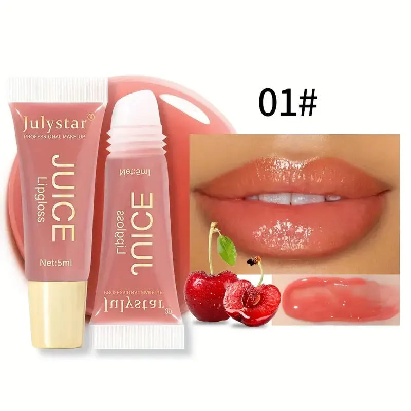 Julystar 6-Color Moisturizing Lip Oil Set – Long-Lasting, Fruity Mirror Shine