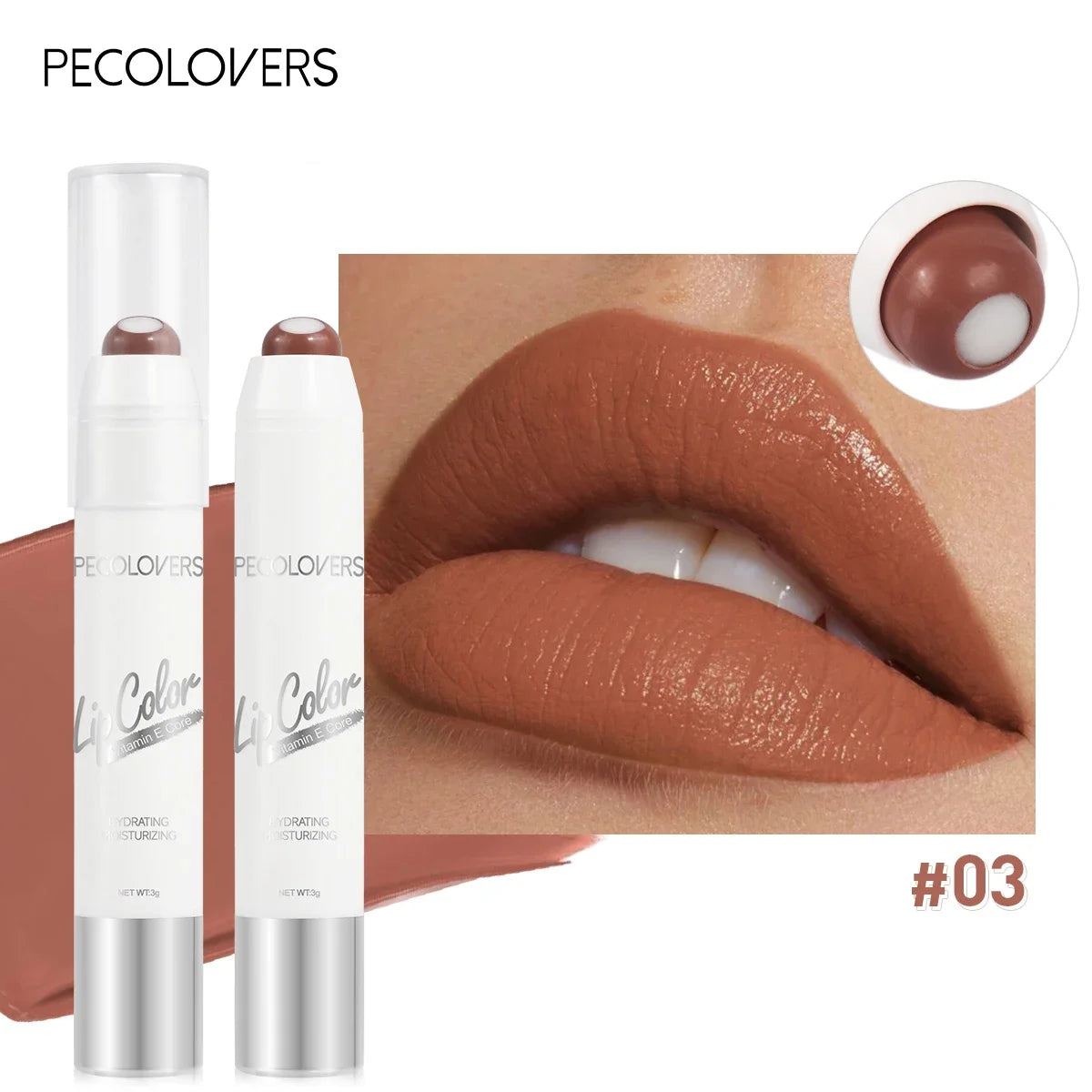 2-in-1 Matte Lipstick & Lip Balm – 6 Nude & Red Shades, Long-Lasting & Moisturizing
