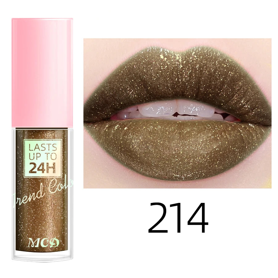 18-Color Waterproof Liquid Lipstick – Long-Lasting Lip Gloss & Moisturizing Lip Tint
