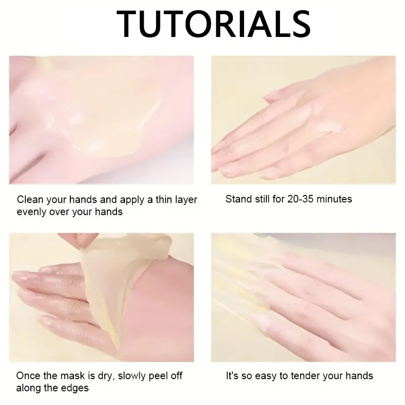 Vitamin C & Turmeric Hand & Foot Skin Mask – Moisturizing & Exfoliating Wax Cream (1/3/5/10 Pcs)