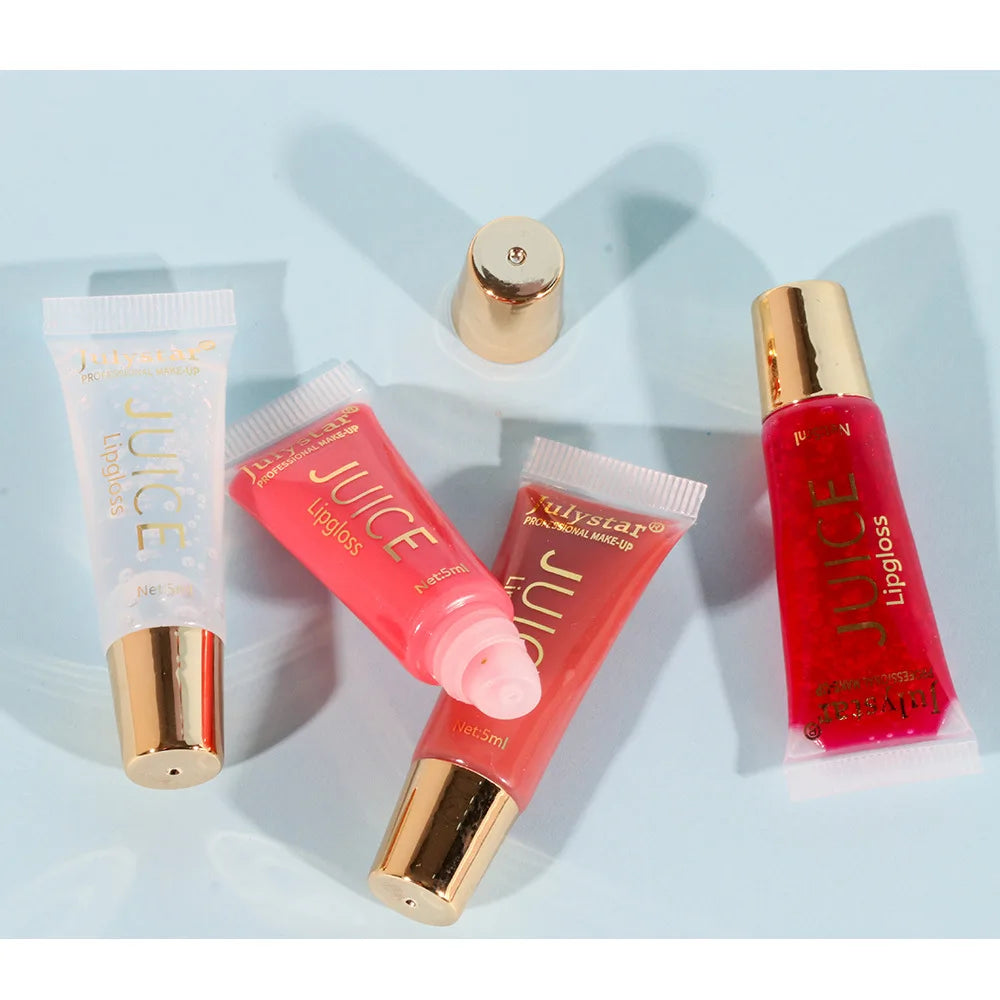 Julystar 6-Color Moisturizing Lip Oil Set – Long-Lasting, Fruity Mirror Shine
