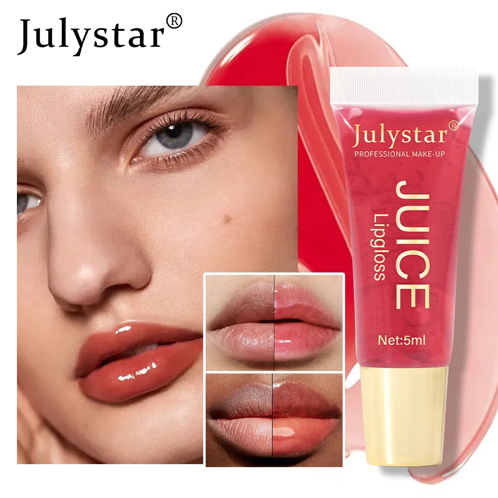 Julystar 6-Color Moisturizing Lip Oil Set – Long-Lasting, Fruity Mirror Shine