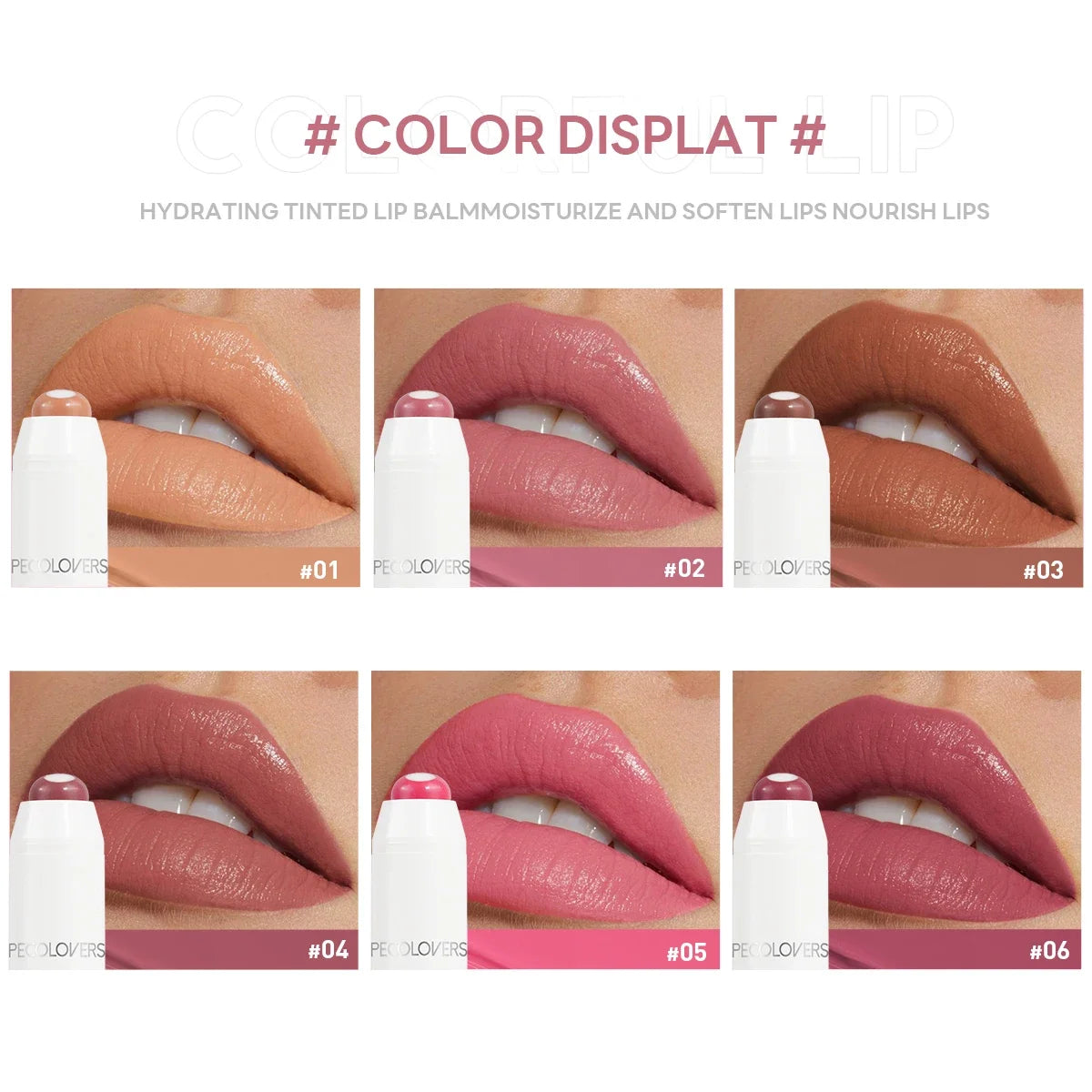 2-in-1 Matte Lipstick & Lip Balm – 6 Nude & Red Shades, Long-Lasting & Moisturizing