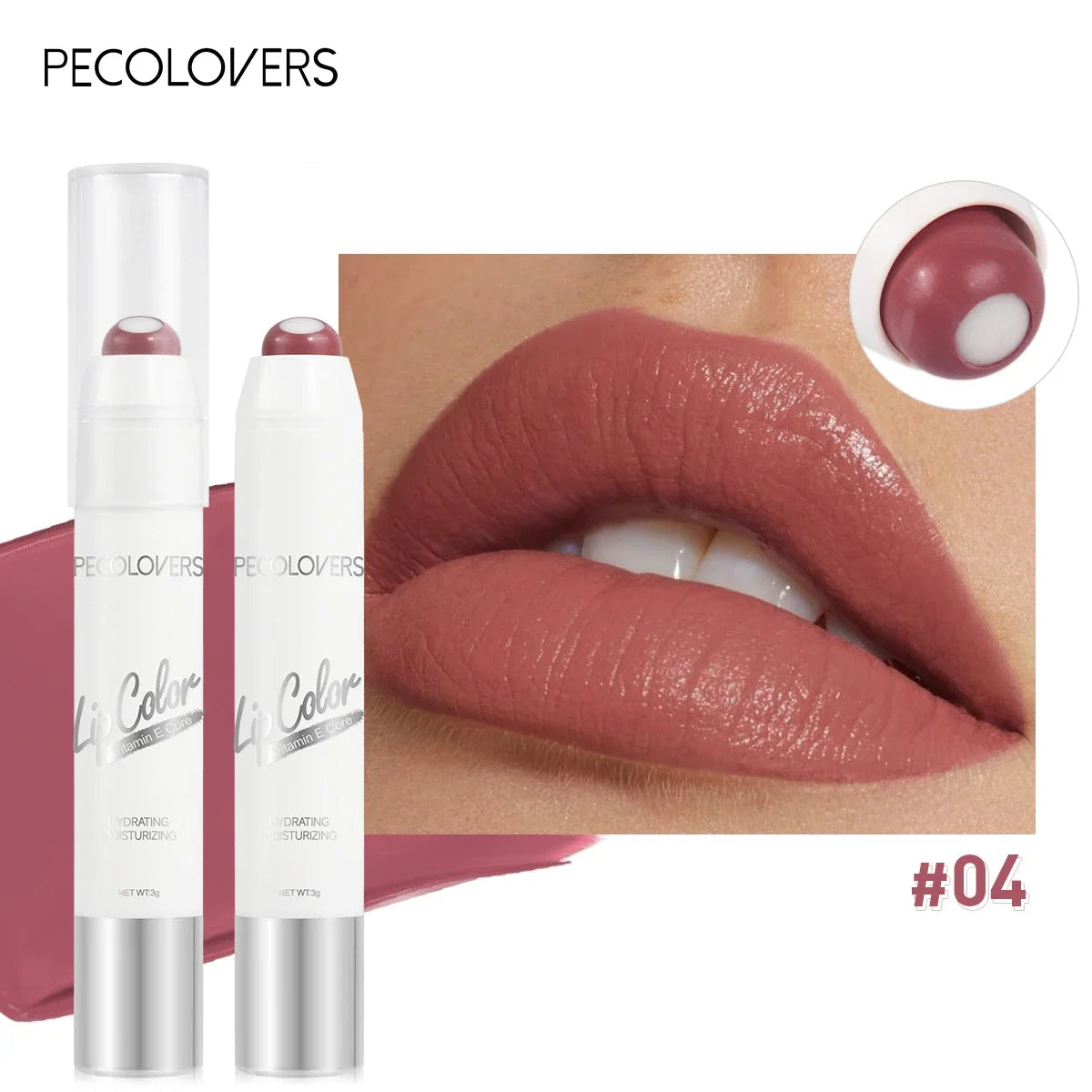 2-in-1 Matte Lipstick & Lip Balm – 6 Nude & Red Shades, Long-Lasting & Moisturizing