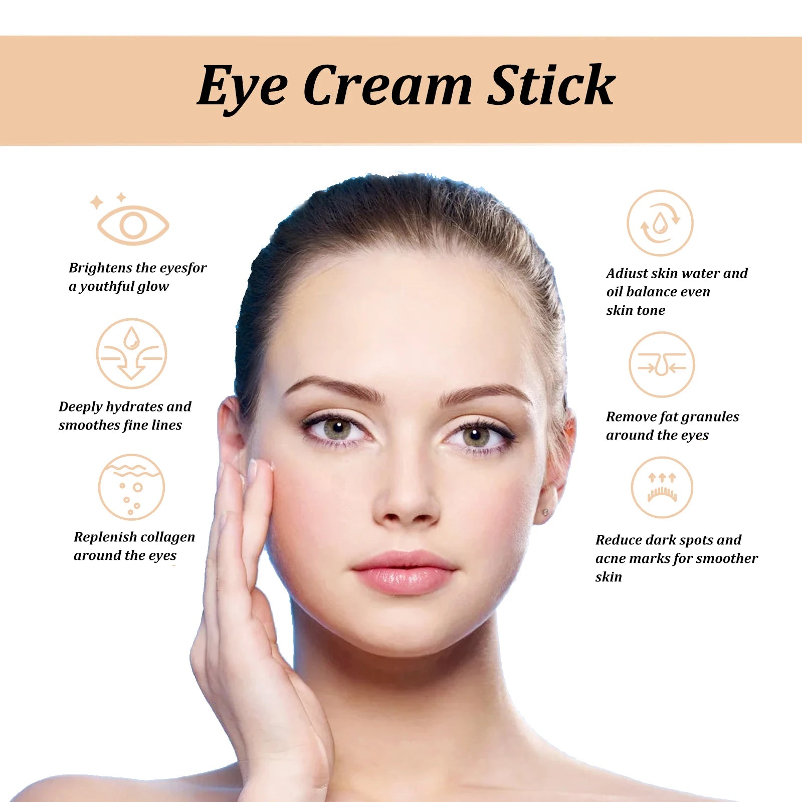 Snail Collagen Eye Cream Stick – Anti-Wrinkle, Dark Circle & Puffiness Treatment