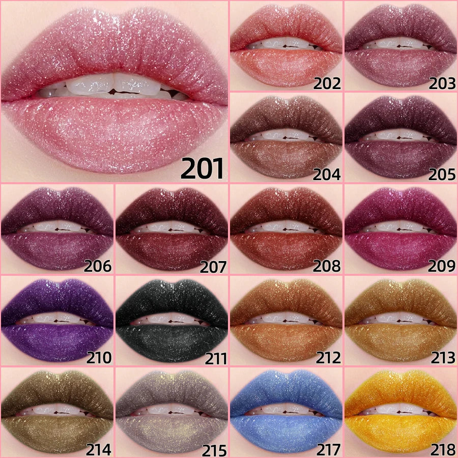 18-Color Waterproof Liquid Lipstick – Long-Lasting Lip Gloss & Moisturizing Lip Tint