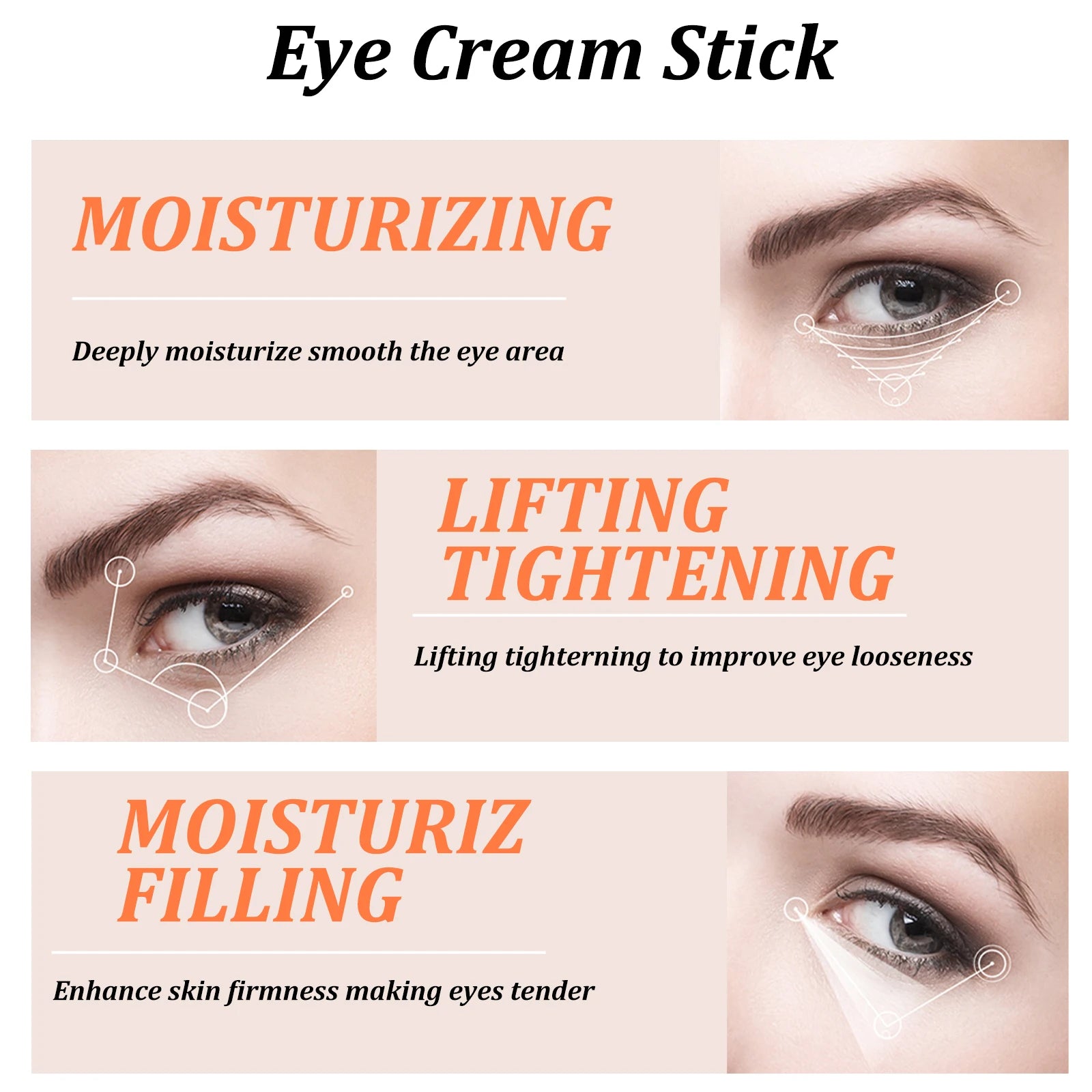 Snail Collagen Eye Cream Stick – Anti-Wrinkle, Dark Circle & Puffiness Treatment