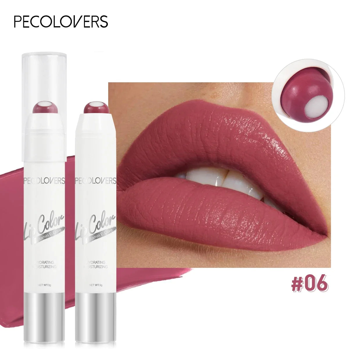 2-in-1 Matte Lipstick & Lip Balm – 6 Nude & Red Shades, Long-Lasting & Moisturizing
