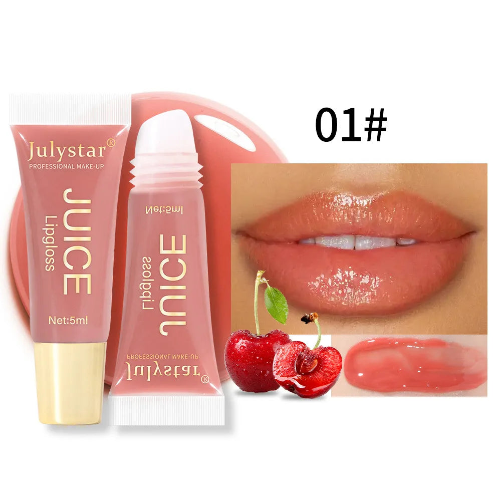 Julystar 6-Color Moisturizing Lip Oil Set – Long-Lasting, Fruity Mirror Shine