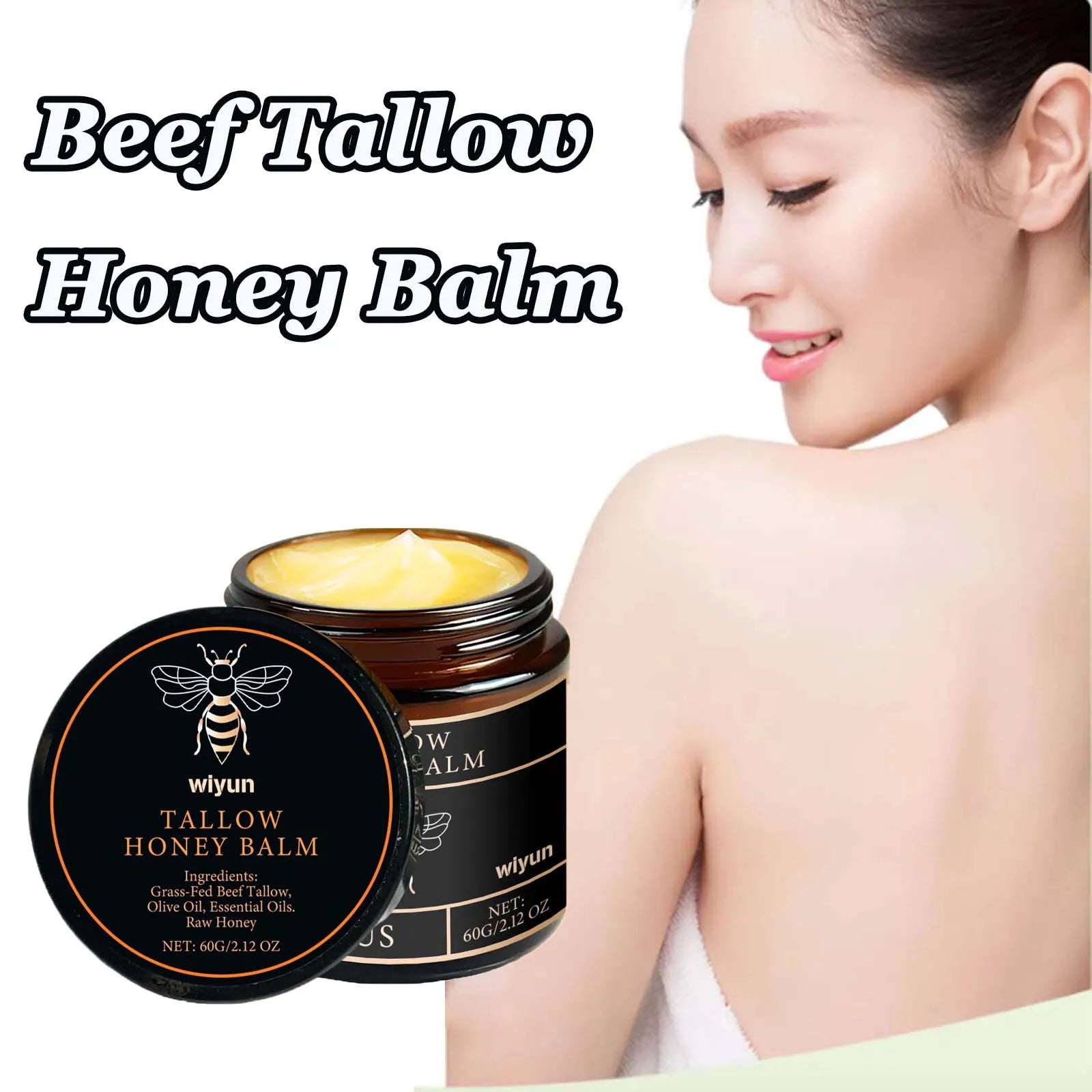 Honey & Beef Tallow Body Lotion – Brightening, Moisturizing & Soothing Formula