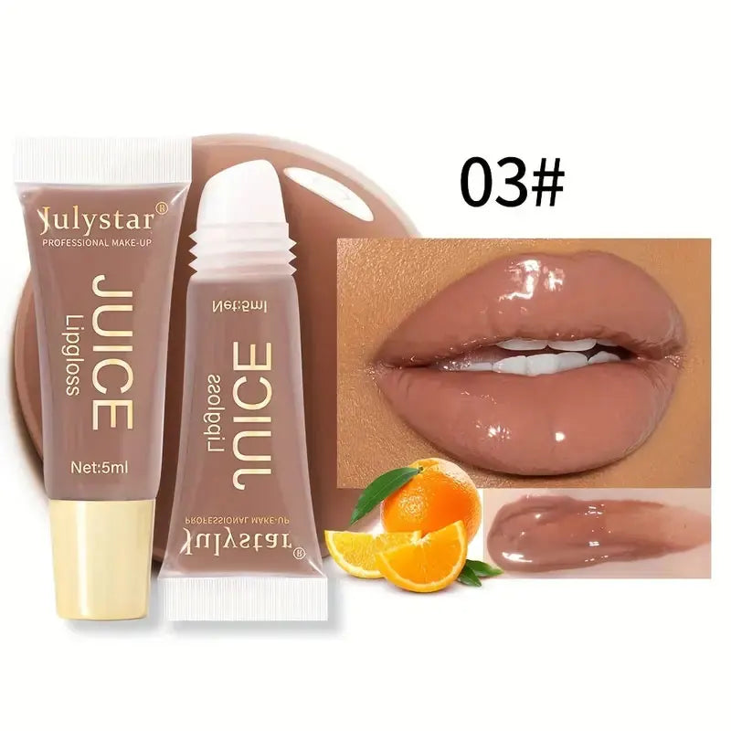 Julystar 6-Color Moisturizing Lip Oil Set – Long-Lasting, Fruity Mirror Shine